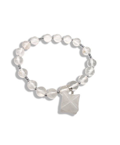 Natural White Crystal Bead Bracelet