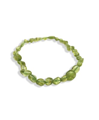 Natural Peridot Snowflake Crystal Bracelet