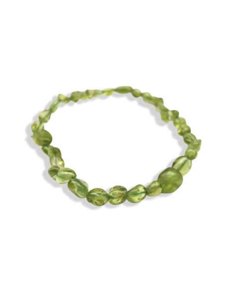Natural Peridot Snowflake Crystal Bracelet