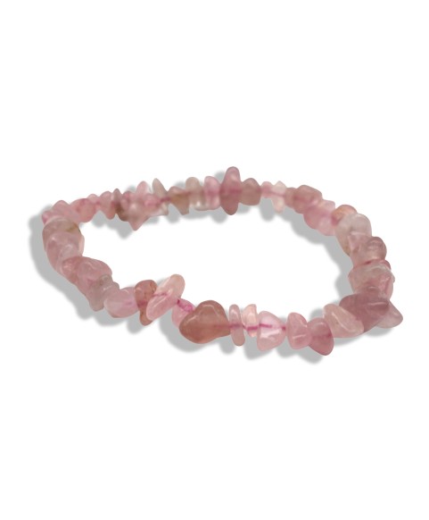 Natural Rose Quartz Snowflake Crystal Bracelet