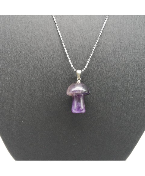 AmethystMushroom Pendant Necklace