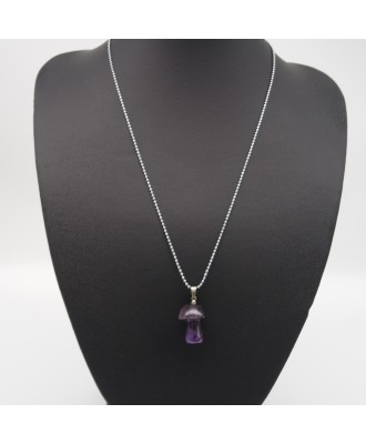 AmethystMushroom Pendant Necklace